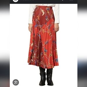 Sandro Paris Pleated Western Boots Skirt 1